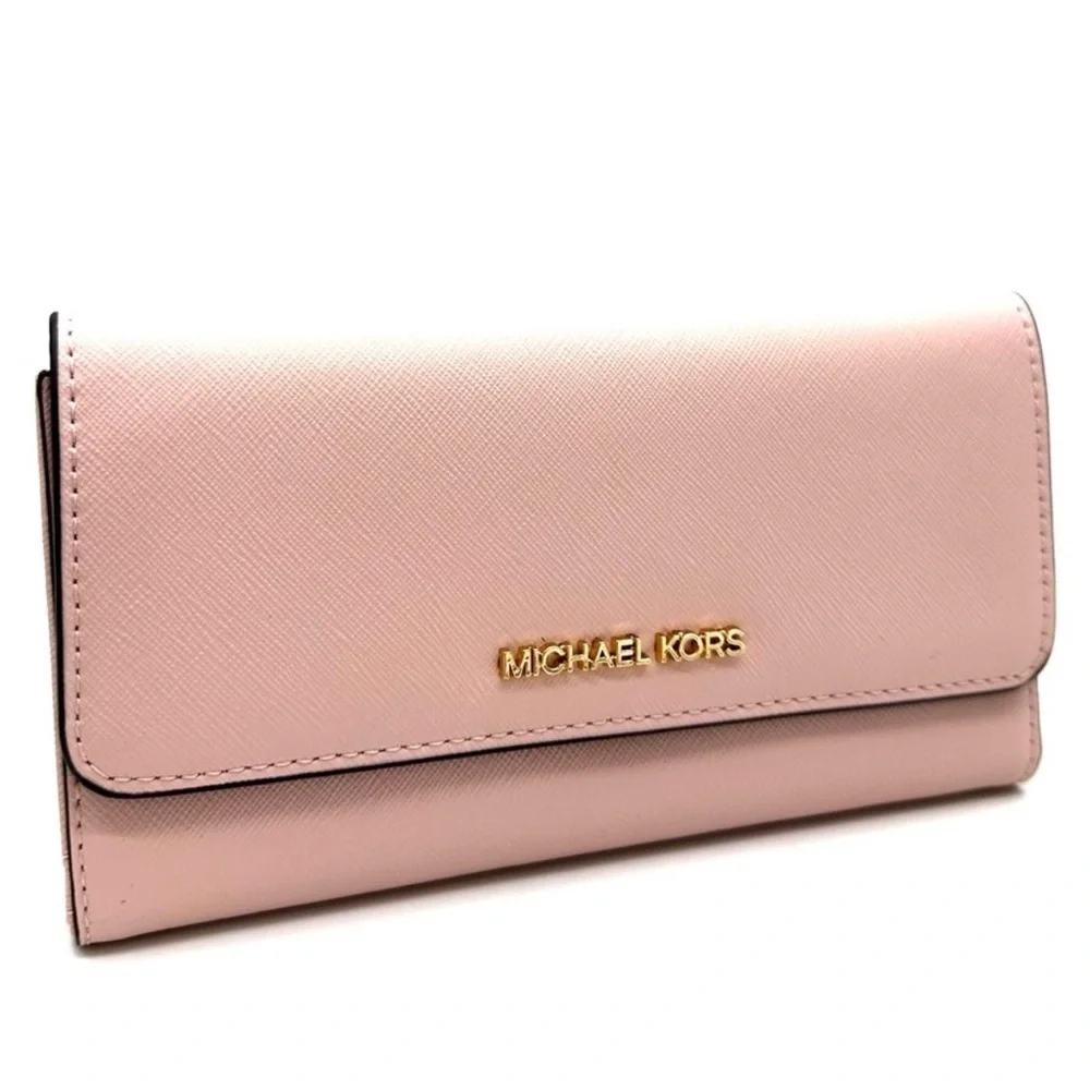 Michael Kors Large Trifold Wallet Powder Blush (NWT)
